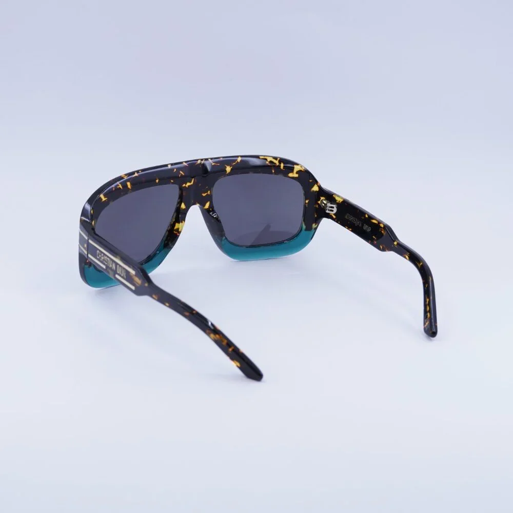 Dior DIORSIGNATURE M1U 27A0 Sunglasses Havana Aviator Frame, Grey Lenses